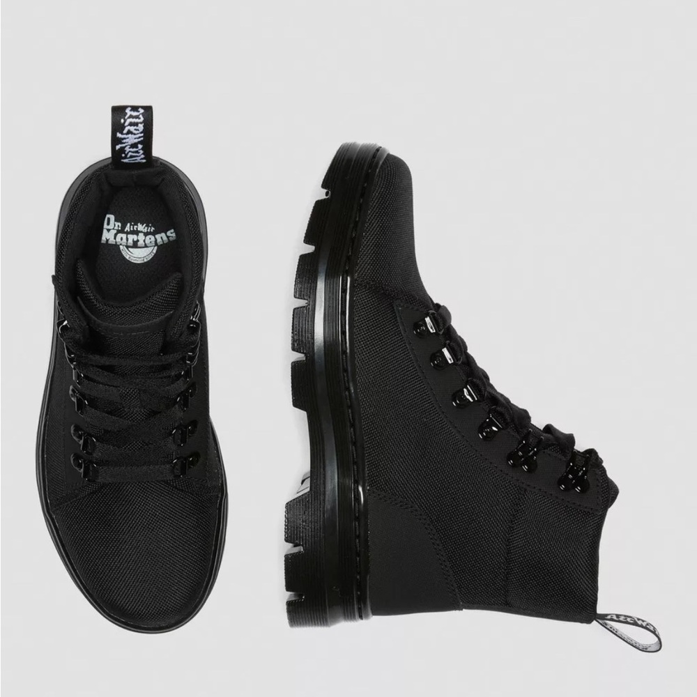 Women's Combs Leather & Nylon Lug Sole Platform Combat Boots